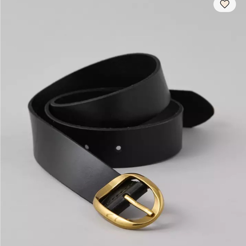American Eagle Outfitters Black Belt with Gold Buckle